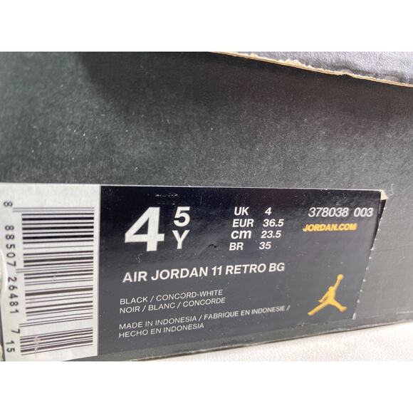 Nike Air Jordan 11 Retro BG 'Space Jam' 2016 378038-003 Youth Size 4.5Y W Box - Picture 7 of 11